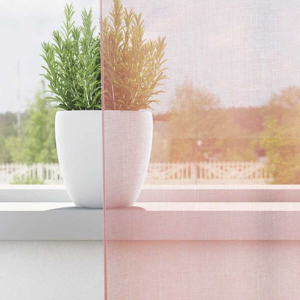 vidaXL voálové závesy s priechodkami 2 ks svetloružové 140x175 cm