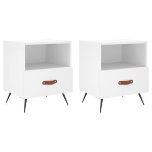 vidaXL Nočn&eacute; stol&iacute;ky 2 ks biele 40x35x47,5 cm kompozitn&eacute; drevo