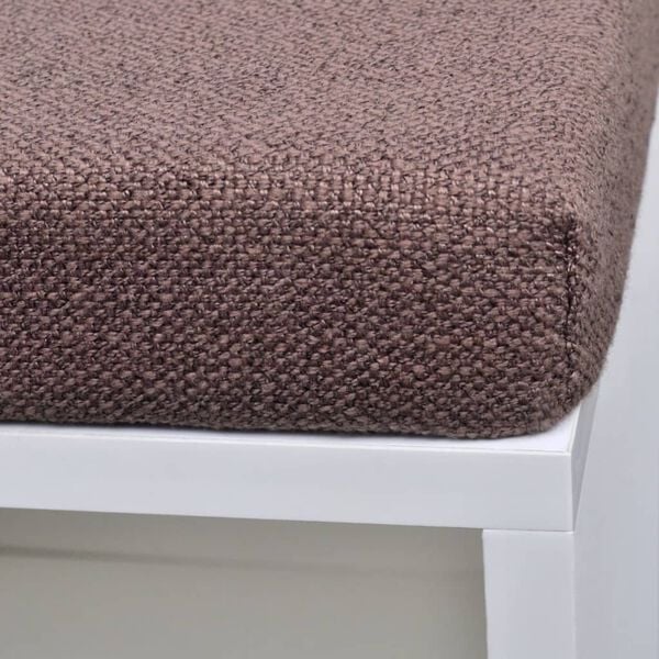 Lavička na uloženie top&aacute;nok s 10 priehradkami biela