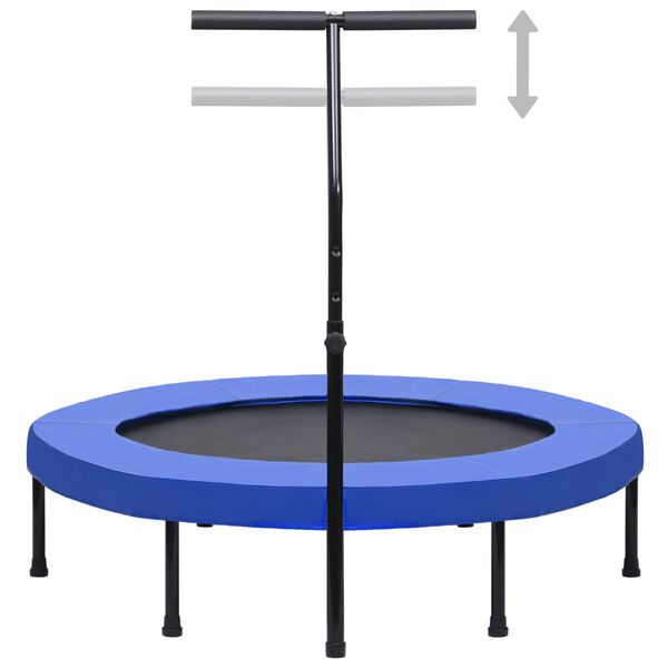 vidaXL Fitness trampolína s rukoväťou a bezpečnostnou podložkou 122 cm