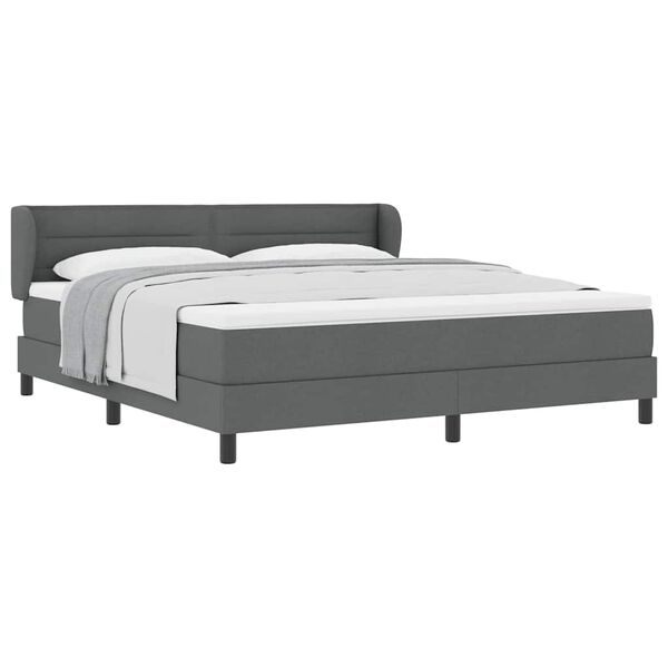 vidaXL Posteľ boxspring s matracom Tmavo šedá 180 x 200 cm látka