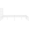 vidaXL Kovový rám postele s čelom biely 140x190 cm