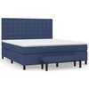 vidaXL Posteľn&yacute; r&aacute;m boxspring s matracom modr&yacute; 180x200 cm l&aacute;tka