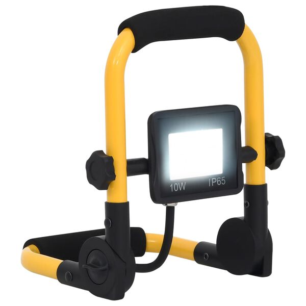 vidaXL LED reflektor s rukoväťou 10 W studené biele svetlo