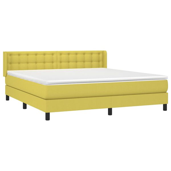 vidaXL Boxspring posteľ s matracom zelen&aacute; 160x200 cm l&aacute;tka