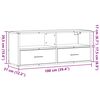 vidaXL TV skrinka dub sonoma 100x31x39,5 cm kompozitné drevo a kov