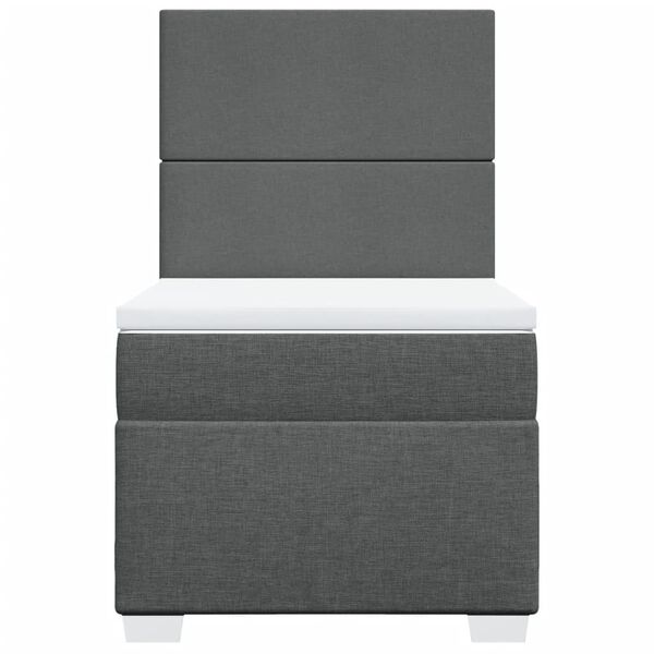 vidaXL Boxspring posteľ s matracom tmavosiv&aacute; 100x200 cm l&aacute;tka