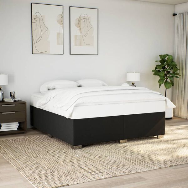vidaXL Boxspring posteľ s matracom čierna 200x200 cm l&aacute;tka
