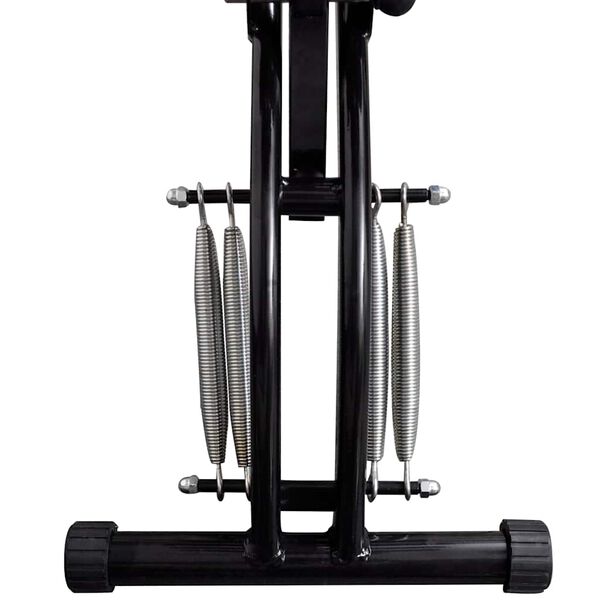 vidaXL L-špicar Tummy Toner Čierna a oranžová 117 x 34 x 96 cm Oceľ