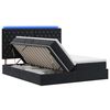 vidaXL LED &uacute;ložn&aacute; posteľ s matracom Čierna 180 x 200 cm Zamat