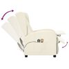 vidaXL Elektrické masážne kreslo ušiak, krémové, umelá koža