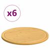 vidaXL Dosky na kr&aacute;janie 6 ks &Oslash;30x1,5 cm bambus