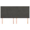 vidaXL Čelo postele tmavosiv&eacute; 180x5x118/128 cm zamatov&eacute;