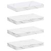 vidaXL Stenn&aacute; polica N&aacute;stenn&yacute; 4 pcs Biely mramor 40 x 23,5 x 4 cm