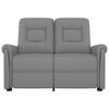 vidaXL 2-miestne sklápacie masážne kreslo, sivé, umelá koža