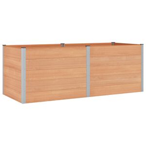 vidaXL Vyv&yacute;&scaron;en&yacute; z&aacute;hradn&yacute; z&aacute;hon Hned&aacute; 250 x 100 x 91 cm WPC a hlin&iacute;k