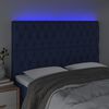 vidaXL Čelo postele s LED modr&eacute; 160x7x118/128 cm l&aacute;tka