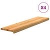 vidaXL Schodiskov&eacute; stupne 4 ks svetlohned&aacute; 110x25x2 cm dubov&yacute; mas&iacute;v