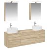 vidaXL Sada k&uacute;peľňov&eacute;ho n&aacute;bytku 5 pcs Dub sonoma