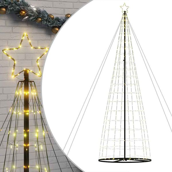 vidaXL LED vianočný stromček 1534 LED teplá biela 503 cm