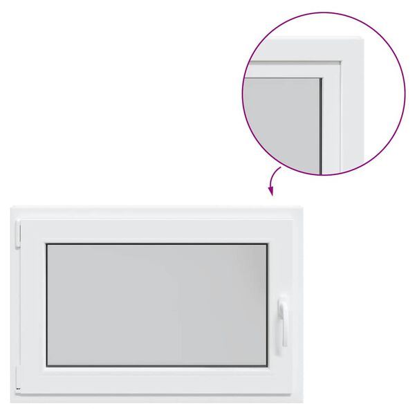 vidaXL Okno do suter&eacute;nu "RISOR" 90x70 cm otv&aacute;ravo-sklopn&eacute; DIN ľav&eacute; biele