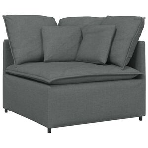 vidaXL Modul&aacute;rna rohov&aacute; pohovka s vank&uacute;&scaron;mi, tmavosiv&aacute; 100 cm