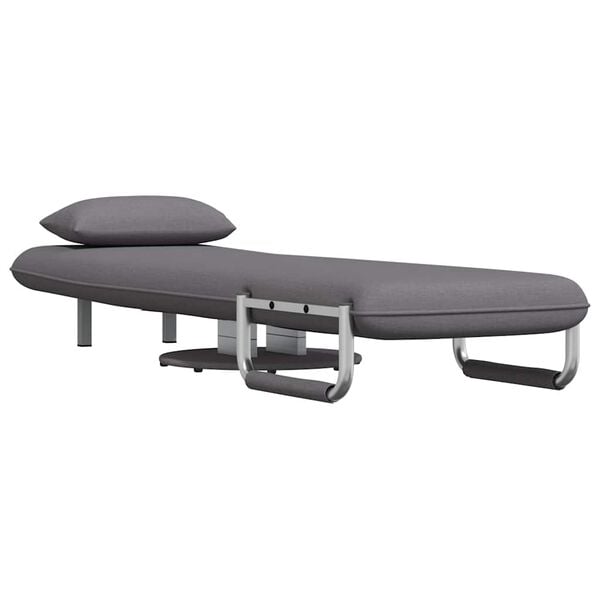 vidaXL Otočn&eacute; kreslo/rozkladacia pohovka, tmavosiv&aacute;, l&aacute;tka