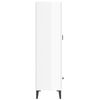 vidaXL Vysoká skrinka lesklá biela 70x31x115 cm spracované drevo