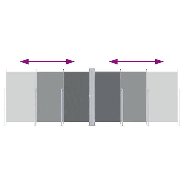 vidaXL Zaťahovacia bočn&aacute; mark&iacute;za antracitov&aacute; 200x600 cm