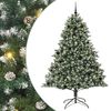 vidaXL Umel&yacute; vianočn&yacute; stromček Zelen&aacute; 210 cm PVC, plast a oceľ