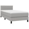 vidaXL Boxspring posteľ s matracom bledosiv&yacute; 100x200 cm l&aacute;tka