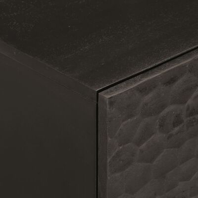 vidaXL Nočný stolík, čierny 40x33x46 cm, mangový masív