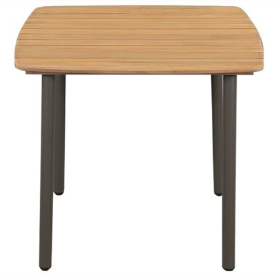 vidaXL Záhradný stôl 80x80x72 cm, akáciový masív a oceľ
