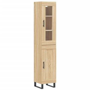 vidaXL Vysok&aacute; skrinka dub sonoma 34,5x34x180 cm spracovan&eacute; drevo