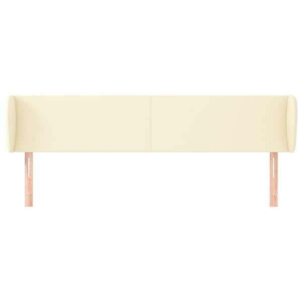 vidaXL Čelo postele so z&aacute;hybmi kr&eacute;mov&yacute; 163x23x78/88 cm umel&aacute; koža