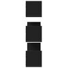 vidaXL Nástenné police 3 ks, čierne 80x18x18 cm, kompozitné drevo