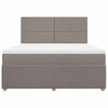 vidaXL Posteľn&yacute; r&aacute;m boxspring s matracom sivohned 180x200 cm l&aacute;tka