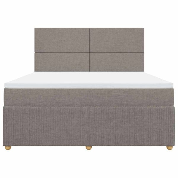 vidaXL Posteľn&yacute; r&aacute;m boxspring s matracom sivohned 180x200 cm l&aacute;tka