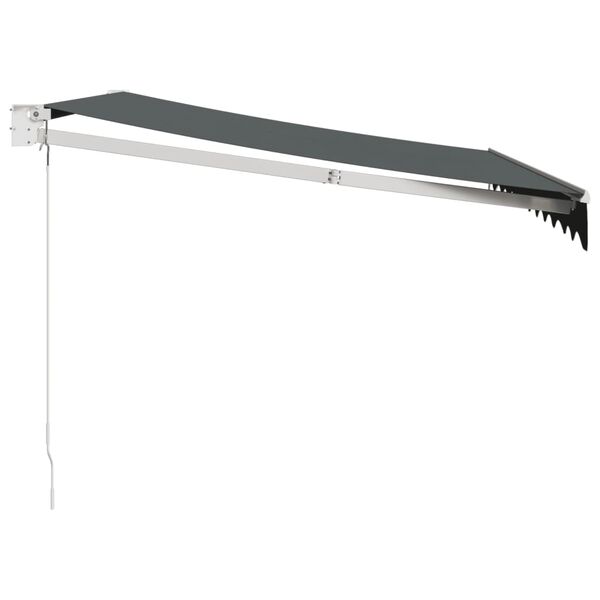 vidaXL Zaťahovacia mark&iacute;za antracitov&aacute; 3x2,5 m l&aacute;tka a hlin&iacute;k