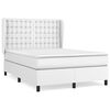 vidaXL Boxspring posteľ s matracom biely 140x190 cm umel&aacute; koža