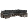 vidaXL S&uacute;prava z&aacute;hradn&yacute;ch pohoviek 8 ks Siv&aacute; a tmavo siv&aacute; polyratan