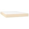 vidaXL Posteľn&yacute; r&aacute;m boxspring s matracom kr&eacute;mov&yacute; 140x200 cm l&aacute;tka