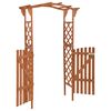 vidaXL Pergola s br&aacute;nkou 116x40x204 cm mas&iacute;vne jedľov&eacute; drevo
