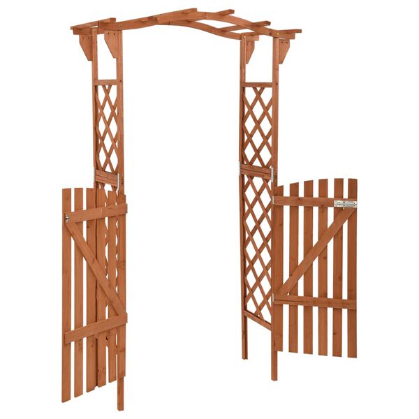 vidaXL Pergola s br&aacute;nkou 116x40x204 cm mas&iacute;vne jedľov&eacute; drevo