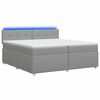 vidaXL Posteľ boxspring s matracom Svetlosiv&aacute; 200 x 200 cm L&aacute;tka