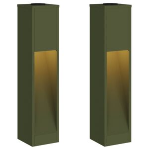 vidaXL Sol&aacute;rna LED chodn&iacute;kov&aacute; lampa 2 ks Tepl&aacute; biela 18 x 18 x 80 cm