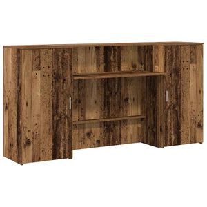 vidaXL Recepčn&yacute; st&ocirc;l star&eacute; drevo 200x50x103,5 cm kompozitn&eacute; drevo