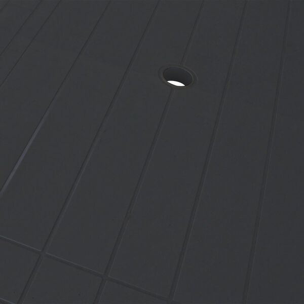 vidaXL Záhradný stôl, antracitový 126x76x72 cm, plast