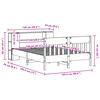 vidaXL Posteľ s knižnicou bez matraca vosková 120x190 cm borovica