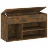 vidaXL Lavica na top&aacute;nky dymov&yacute; dub 80x30x45 cm spracovan&eacute; drevo